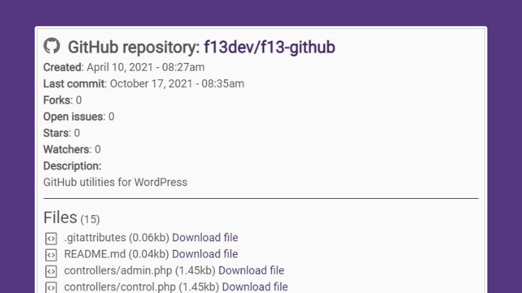 F13 GitHub Feature